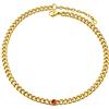 PROSTEEL Collana Chunky Catena Acciaio Inossidabile Girocollo a Catena Uomo Donna con Pietra Nascita 12 Mesi