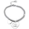 Beloved ❤️ Bracciale da donna, braccialetto in acciaio emozionale - frasi, pensieri, parole con charms - ciondolo pendente - misura regolabile - incisione - argento