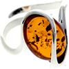 SilverAmber Jewellery Anello regolabile in vera ambra baltica e argento Sterling 925, design moderno, GL477