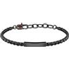 Sector No Limits Tennis bracciale Uomo in Acciaio, zirconi, smalto, ip nero - SANN48