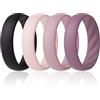 ThunderFit Anello di fidanzamento in silicone ondulato, larghezza 6 mm, spessore 2 mm, elegante, traspirante, anello di fidanzamento