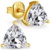 Miaofu 18K Oro Bianco Placcata Orecchini Uomo Donna Simulato Diamante Brillanti s925 Argento Sterlina Zirconi 5mm 6mm 7mm