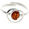 SilverAmber Jewellery GL489 - Anello moderno in argento Sterling e ambra baltica autentica - GL489