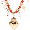 Enrico Coveri Collana Donna Cuore Sacro, Collanina in Acciaio Gold