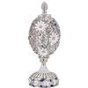 danila-souvenirs uovo intagliato in stile Fabergé con fiori & farfalla 16,5 cm colore argento