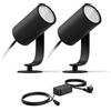 Philips Hue Lily Set base con 2 faretti da giardino (Antracite) - Luce bianca e colorata - Include cavo di alimentazione - Illuminazione da giardino - Hue White and Color Ambiance