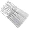 Hetuyon 20 pezzi 15.5cm Nappe Seta per Segnalibro Fatti a Mano-Grigio | Piccoli Ciondoli per Cucitura,Chiavi,Ghirlanda,Portachiavi,Borse,Creazione Gioielli,Orecchini e Progetti DIY