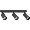 EDO Lampada Faretti da Soffitto Orientabili MALGA GU10 Nero, Faretti 3 Luce, Faretto da Parete Interno per Barra, Lampadario Moderna Plafoniera per Camera da Letto Cucina Soggiorno, Senza Lampadina