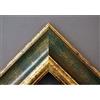 Artecentro Cornice Dorata per Quadri - Oro/Colore con o Senza passepartout in Legno-Varie Misure (Oro/Verde, 50 x 70 + passepartout)