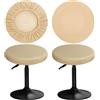 YINGAYOU Copri Sgabello Rotondo 30-40cm Fodera per Sgabello Rotondo con Tessuto Traspirante Elevata Protezione, Ottima Vestibilità, Facile da Pulire (2, Beige)