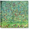 Quadri L&C ITALIA Klimt Albero di Mele - Quadro Moderno per Soggiorno Cucina 50 x 50 Stampa su Tela da Parete con Natura Riproduzione