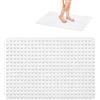 Huamirra Tappeto Doccia Antiscivolo, Tappetino Vasca 80 x 120 cm in TPR Bianco, Tappeto da Bagno con Ventose e Fori di Scarico, Pedana per Vasca con Ventose, per Doccias e Zone Umide