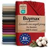 Buymax® Set 2 Pezzi Lenzuola con Angoli per Lettino Bambino 70x140 cm in 100% Cotone Jersey - Colore Rosso, per Materassi fino a 15 cm di Altezza