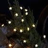 Lights4fun Catena Luminosa di 50 Stelline in Gomma con LED Bianchi Caldi a Pile per Arredo Interni