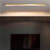 TZSMUM LED Rettangolo Lungo Plafoniera Alluminio Acrilico Moderno Interni Lampada da Soffitto Creatività Decorazione Plafoniere Lineare Design per Soggiorno Corridoio Balcone (Oro Luce Calda,150cm)