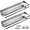 Kallrra Mensola Doccia Senza Foratura, 2 Pezzi Mensola Doccia, Acciaio Inox Portaoggetti Doccia, 30cm Mensole Bagno Adesivo Portaoggetti Doccia