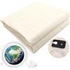 VigorVortex Lenzuolo di messa a terra 137 x 190 cm, conduttivo foglio di messa a terra con fibra di nastro per dormire meglio, cavo di messa a terra incluso beige