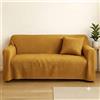 fashion home Pagano Telo Copritutto Arredo Multiuso misure 350x280 cm colore Giallo | Morbido e resistente, lavabile a 30°, protegge dall'usura, ideale per uso quotidiano, pratico e versatile