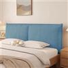 ZCXRYFL Imbottito Copri testiera/Cuscino testiera per Letto Matrimoniale Singolo, Lavabile Spessa Cuscini Schienale Copri Testata Letto Copertura Protettiva Antipolvere(No headboard-150x60x6cm,Blue)