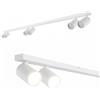 EDO Lampada Faretti da Soffitto Orientabili MALGA LINE 6 GU10 Bianco, Faretti 6 Luce, Faretto da Parete Interno per Barra, Plafoniera Moderna per Camera da Letto Cucina Soggiorno, Senza Lampadina