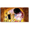 Quadri L&C ITALIA Quadro Il Bacio di Klimt per Camera da Letto e Soggiorno 90x45 Stampa su Tela Canvas Abbraccio Amanti Riproduzione Autori Famosi Capezzale Orizzontale Grande