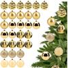 COM-FOUR® 30x palle di Natale 7 cm, Palle di Natale in plastica | Decorazioni per l'albero di Natale - Decorazioni per l'albero di Natale
