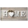 Quadri L&C ITALIA Quadro Home Shabby Chic 90 x 45 per Soggiorno Salotto Cucina Stampa su Tela Canvas da Parete con Scritte Bianche Decorazioni da Appendere