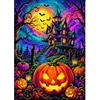 MEIYUDA Halloween 5D Diamond Painting Kit Completo Zucca, Pittura Diamante per Bambini, Fai-da-te Diamond Painting DIY Strass Ricamo a Punto Croce Decorazione per Casa 30x40cm