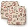 PARAMAISON Cuscini Coprisedia Imbottiti 2 Pezzi Cuore 40x40 cm | Seduta Morbida con 4 Alette Di Fissaggio, Stile Country per Cucina, Soggiorno e Strutture Ricettive