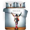 Nichiyo Michael Jackson Set di biancheria da letto - Copripiumino e federe, in microfibra, stampa digitale 3D, set di tre pezzi (copripiumino + federe) (15, singolo 135 x 200 cm)