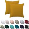 Nesture Federa per cuscino, 30 x 30 cm, set da 2 pezzi, giallo, 100% microfibra