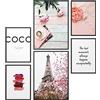 Papierschmiede® Mood Poster Set Stampe da Parete « Coco Girly » con cornici in legno (nero), Quadri moderni per Soggiorno e Camera da Letto, 2x A4 e 4x A5, Stile di vita Fascino bellezza rosa