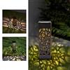 Eaxus® Luci solari a LED da giardino per esterni - Bellissima decorazione da giardino con motivo luminoso. Lanterna solare, colore nero