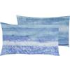 Novilunio 2 Federe Cuscino Letto in Cotone 50x80cm, chiusura a sacchetto, Set 2 Federe 100% Cotone - Mare
