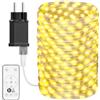BESCOST Catena Luminosa Esterno 30 Metri 300 led,Luci Natale Esterno Stringa Luci Led Impermeabile IP44 Lucine Led Decorative 8 Modalità Luci Esterni per Albero Natale Giardino Festa Bianco Caldo