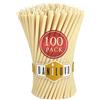 Danilovo - Candele in Cera d'Api, 100 Pezzi, Colore Bianco, Candele Decorative per Preghiera, per Rituali, Decorazione o Candele di Compleanno, 18,5 cm x 0,61 cm