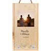 Wanapix | Cassetta in Legno per Vino Personalizzata | per Bottiglie Doppia (non inclusIe) | Scatola Vino Legno | Coperchio Scorrevole | 20x38x10 cm | Gadget Matrimonio Foto
