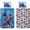 BrandMac Marvel Spiderman Set di Biancheria da Letto Reversibile | Copripiumino Singolo 140×200 cm + Federa 50×70 cm | 100% Cotone Morbido e Traspirante | Biancheria da Letto per Bambini Marvel Ufficiale