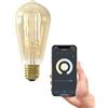 CALEX Lampadina LED Smart, E27, ST64, Filamento Oro, luce calda, Dimmerabile, controllo app Wi-Fi & vocale