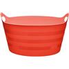 Garronda Cesto Multiuso in Plastica Flessibile 15 L per Casa Bagno Giardino e Giochi Bambini con Manici Ergonomici Organizzazione e Trasporto Rosso GD-0181