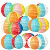 VLEDARLING 15 pezzi Lanterne di Carta Colorate Rotonde, Lampione di Carta | Lanterna di Carta Rotonde da Appendere, Lanterne Cinesi da Decorazione di Matrimonio, Compleanno, Feste, Festival a Soffitto