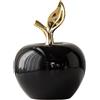 Cabilock Figure decorative in ceramica a forma di mela, nere: decorazione da tavolo in porcellana, oggetto frutta, eleganti mele in ceramica come attrazione per la vostra decorazione da tavolo -