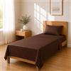 Homebliss Set lenzuola microfibra 150x240 / 90x200+25 / 50x80, Marrone Cioccolato | Mano setosa, asciugatura rapida, angoli elasticizzati