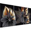 Hjjdiyes Diamond Painting Fiori per adulti, 3 pezzi, immagini 5D, grande XXL - Full Drill - come regalo e decorazione da parete a casa