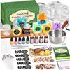 LumaCraft Kit per realizzare candele, cera gel, include un contenitore per sciogliere la cera, coloranti, oli essenziali, barattoli per candele (trasparente, 2 kg)