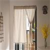 A.Monamour Tenda Semi Oscurante con Spacco Centrale in Cotone a Righe Boho Decorativo con Nappine Tessuto Spesso Tende a Pannello Porta Finestra per Camera da Letto Soggiorno Cucina, 1 Pezzo, khaki