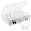 AUAUY Scatole Plastica Organizer, 29 Pz Mini Contenitori con Coperchio | Trasparenti, Mini Scatole, per Fai da Te, Cucito, Hobby, Perline, Piccoli Accessori