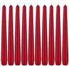 BRUBAKER Candele Coniche Premium Rosso Scuro - 50 pezzi - fino a 7,5 Ore di Combustione per Candela - Set di Candele da Tavolo da 24 cm per Candelieri e Lampadari - Candele Portacandele