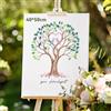 Tenare Libro degli Ospiti con Impronte e Tedesco,40 x 50 cm,Hochzeit | Digitali Libro degli Ospiti con Tampone e Penna Set Impronte Digitali