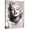Quadri L&C ITALIA Marilyn Monroe Vintage 50 x 70 Quadro Moderno per Soggiorno Salotto Cucina Camera Ragazza Stampa Su Tela da Parete